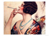 Women Cigarettes Holders Smoking, USA, 1920 Plakát