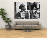 Navy CPO Graham Jackson Playing Accordian, Crying as Franklin D Roosevelt's Body is Carried Away Wall Mural by Ed Clark