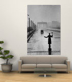 Automobile Arriving from the Eastern Sector of Berlin Being Halted by West Berlin Police Wall Mural by Ralph Crane