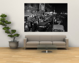 View of Jefferson Street on Saturday Night Wall Mural by Bernard Hoffman