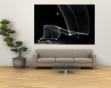 Light Pattern in the Moonlight Sky Produced by Time Exposure of Light Wall Mural by Andreas Feininger
