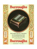 Equipment Burroughs, Adding Machines, Accountants, USA, 1920 Posters