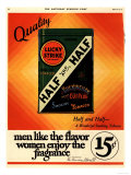 Lucky Strike, Cigarettes Smoking, USA, 1930 Posters
