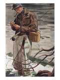 Fishing Smoking Pipes Cigarettes Smoking, USA, 1930 Posters
