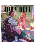John Bull, Babies Baths Fathers Pipes Smoking Decor Bathrooms Magazine, UK, 1947 Posters