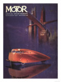 Visions of the Future, Cars Futuristic Magazine, USA, 1930 Pósters