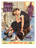 John Bull, Tired Fed-Up Stress Exhausted Sales Assistants Shoes Sales Shopping Magazine, UK, 1954 Posters John Bull, Tired Fed-Up Stress Exhausted Sales Assistants Shoes Sales Shopping Magazine, UK, 1954 Posters