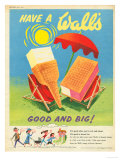 Wall's, Ice-Cream, UK, 1950 Prints