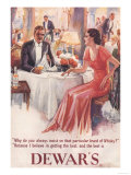 Dewar's, Whiskey Alcohol Dinners, UK, 1930 Photo