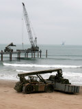 Navy Seabees Dismantling an Elevated Causeway Modular Photographic Print by Stocktrek Images 