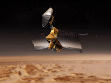 Mars Reconnaissance Orbiter Passes above Planet Mars Photographic Print by Stocktrek Images 