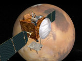 Nasa's Mars Telecommunications Orbiter in Flight around Mars Photographic Print by Stocktrek Images 