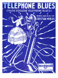 Telephone Blues Sheet Music, USA, 1920 Posters