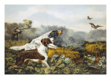 American Field Sports, a Chance For Both Barrels Giclee Print by Currier & Ives 