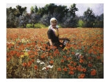The Poppy Field Giclee Print by George Hitchcock