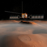 Artist's Concept of Mars Express Spacecraft in Orbit around Mars Photographic Print by Stocktrek Images 