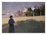 Along the Grand Canal, 1887 reproduction procédé giclée par Otto Henry Bacher