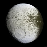 Saturn's Moon Iapetus Photographic Print by Stocktrek Images 