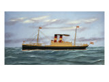 The S. S. Martha Washington Silk, Velvet and Giclee Print by Thomas H. Willis