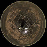 Bird's-Eye View of Opportunity at Erebus on Planet Mars Photographic Print by Stocktrek Images 