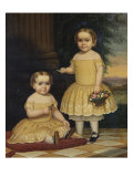 Portrait of Lavinia and Ella Simpson, c.1854 Giclee Print by Lavinia Scholes Simpson