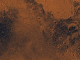 Mare Tyrrhenum Region of Mars Photographic Print by Stocktrek Images 
