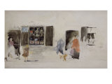 Brittany Shop with Shuttered Windows Giclee Print by James Abbott McNeill Whistler