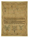 Wool Linen and Silk Purse Sampler. New England, 18th Century Lámina giclée Wool Linen and Silk Purse Sampler. New England, 18th Century Lámina giclée