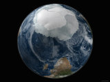 Full View of the Earth with the Full Antarctic Region Visible Photographie par Stocktrek Images 