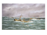 Last Sinking of Sussex, 1916. with Velvet and Silk Thread Reproduction procédé giclée par Thomas Willis