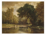 Landscape with Trout Stream, 1857 Giclee Print by George Inness