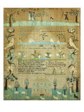 Fine Needlework Sampler. Probably Newport, Rhode Island, 1803 Giclee Print