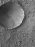 Impact Crater on Mars Photographic Print by Stocktrek Images 