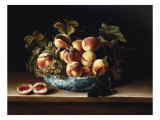 Peaches and Grapes in a Blue and White Chinese Porcelain Bowl Fruit Still Life, 1634 Lámina giclée por Louise Moillon Peaches and Grapes in a Blue and White Chinese Porcelain Bowl Fruit Still Life, 1634 Lámina giclée por Louise Moillon