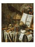 Vanitas Still Life with Musical Instruments, c.1663 Lámina giclée por Evert Collier