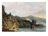 The Coast under Vietri, Salerno in the Distance, 19th Century Giclée-Druck von J.M.W. Turner