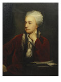 Portrait of William Cowper, Red Coat with a Fur Collar and a White Cap, 18th Century reproduction procédé giclée par William Henry Jackson