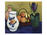 The White Jug with Flower and Fruit, 1910 Lámina giclée por Auguste Macke