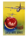 Qantas Empire Airways, London, Sydney, 1935 Reproduction procédé giclée