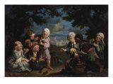 Turkish Children Playing Boules in a Clearing Giclée-tryk af Narcisse Virgile Diaz de la Pena Turkish Children Playing Boules in a Clearing Giclée-tryk af Narcisse Virgile Diaz de la Pena