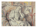 Woman Resting on a Divan, Femme Se Reposant Sur Un Divan, 1908 Giclee Print by Georges Lemmen