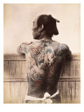 Japanese Tattooed Man, c.1880 reproduction procédé giclée