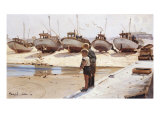 Lykken Beach at Skagen, 1960 Giclee-trykk av Gunnar Bundgaard
