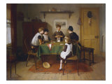 House of Cards, 1889 Giclee-trykk av Harry Brooker House of Cards, 1889 Giclee-trykk av Harry Brooker
