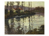 River Landscape with Ducks reproduction procédé giclée par Fritz Thaulow