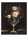 Red and White Roses in a Silver Urn, c.1897 reproduction procédé giclée par Samuel John Peploe