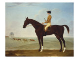 Chesnut Racehorse with Jockey Up on Newmarket Heath, 18th Century reproduction procédé giclée par John Byam Shaw