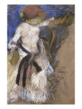 Seated Woman in a White Dress, c.1888-1892 Lámina giclée por Edgar Degas