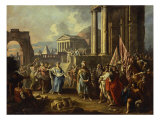 The Return of Alexander the Great to Rome Giclee Print by Francesco Fontebasso