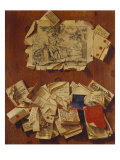 Trompe L'Oeil of a Print of a Shepherd by Simone Cantarini Giclee Print by Domenico Remps